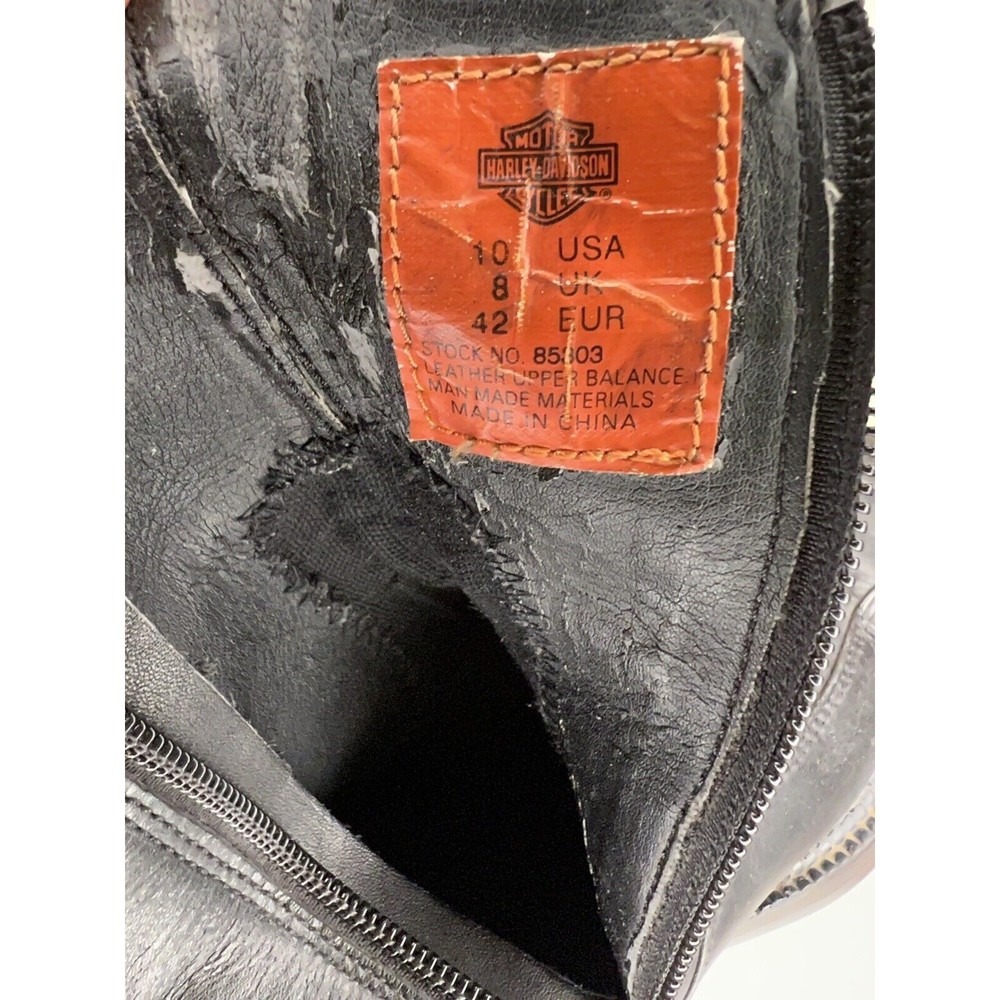 Harley‎ Davidson Double Buckle Side Zip Gypsy Black Boots 85303 Women's Size 10 - Picture 9 of 9